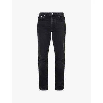 Frame Mens Vortex The Modern Straight-leg Faded-was Denim Jeans In Black