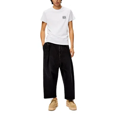 Loewe Slim-fit Logo-embroidered Cotton-jersey T-shirt In White