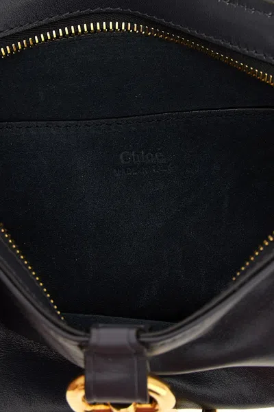 Chloé Kerala 25 Black Shoulder Bag In Navy Blue