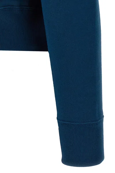 Chloé Crew Neck Logo Sweater In Blue
