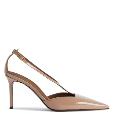 Giuseppe Zanotti Leather Heeled Sandals In Neutral