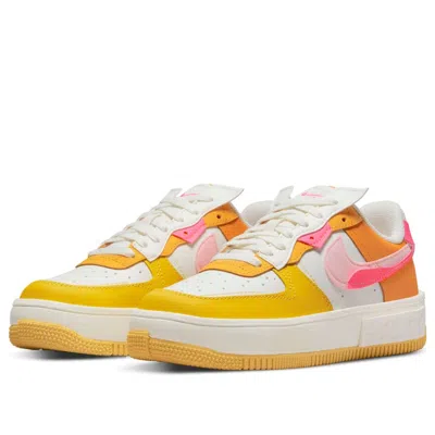 Nike Air Force 1 Fontanka Sneakers In White And Hyper Pink Solar Mix In Multi