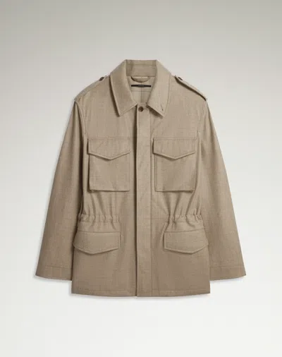 Dunhill Wool Field Jacket In White