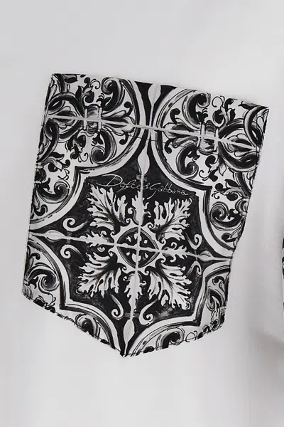 Dolce & Gabbana Dolce&gabbana Men Maiolica Print T-shirt In White