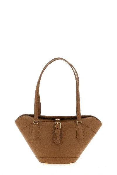 Dolce & Gabbana Brown Shoulder Bag With Two Top Handles And Buckle Closure On The Front In Brown