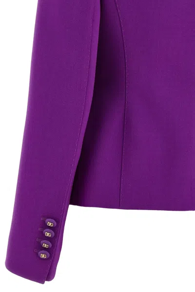 Dolce & Gabbana Emporio Armani Cotton Zipped Sweatshirt In Purple