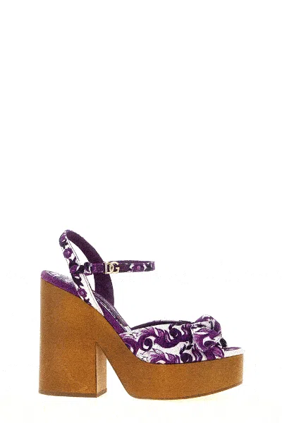Dolce & Gabbana 'maiolica' Sandals In Multi