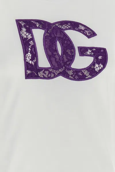 Dolce & Gabbana Crew Neck Lace T-shirt In White