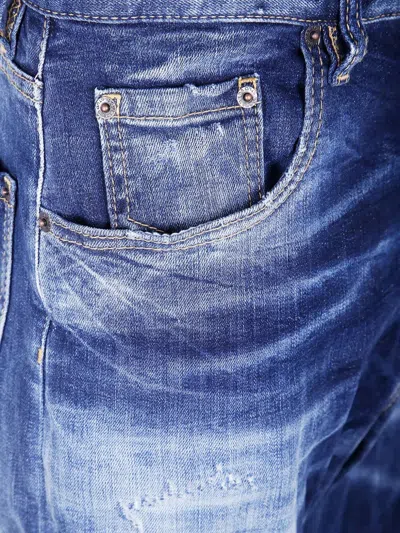Dsquared2 Ducati X D2 Blue Jeans With Logo Patch On The Rear And Belt Loops In Denim Man In Blue