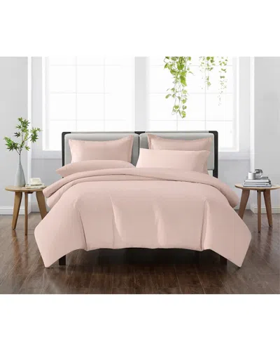 Cannon Solid Duvet Cover Set In Pink