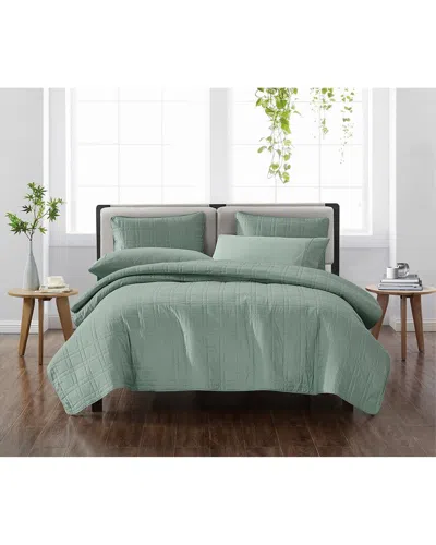 Cannon Solid Quilt Set In Green