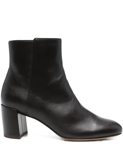 Agl Attilio Giusti Leombruni 60mm Block-heel Leather Boots In Black