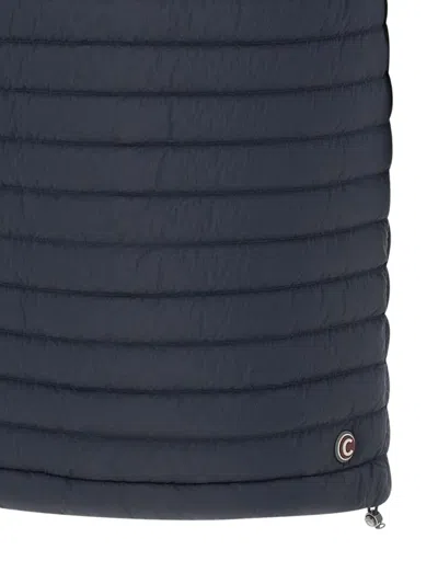 Colmar Quilted Logo Vest In Blue
