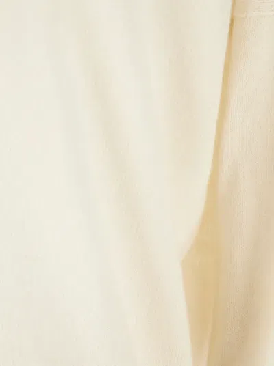 Alberta Ferretti Wool Sweater With Button Detail And Dropped Shoulders In White