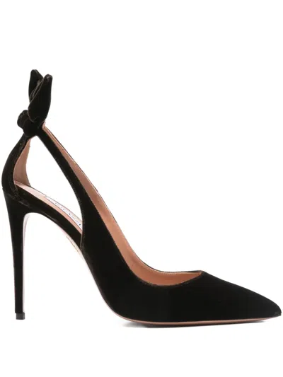 Aquazzura Bow Tie Pump 85 In Black