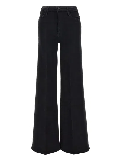 Mother The Roller Sneak Flared Jeans In Black