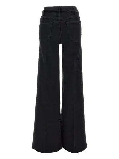 Mother The Roller Sneak Flared Jeans In Black