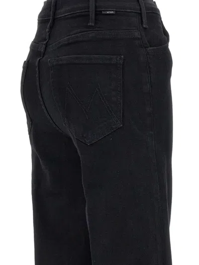 Mother The Roller Sneak Flared Jeans In Black