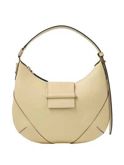 Jimmy Choo Small Bar Hobo Bag In Biker Leather In Neutral