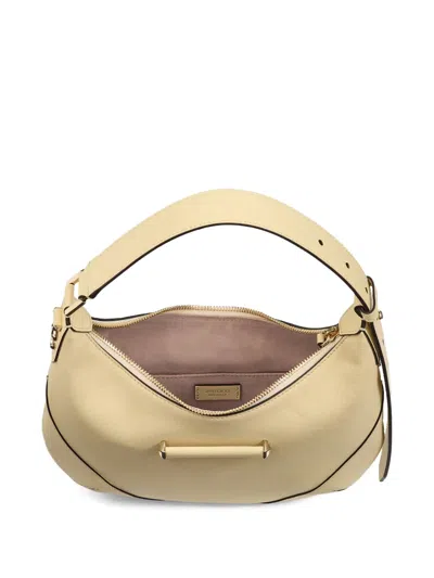 Jimmy Choo Small Bar Hobo Bag In Biker Leather In Neutral