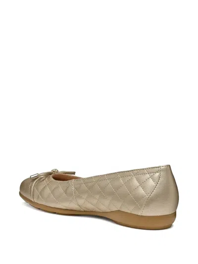 Geox Quilted Bow Ballet Flats In Neutral