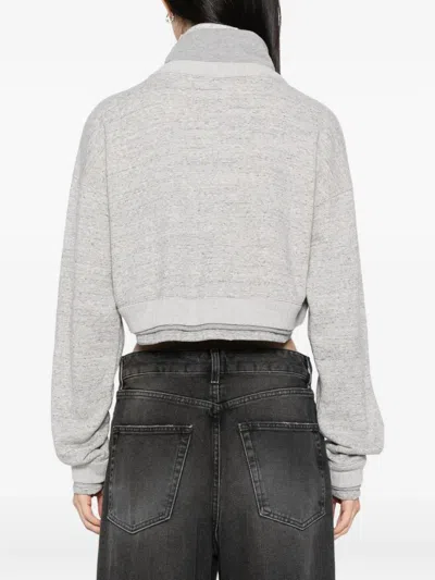 Miharayasuhiro Maison Mihara Yasuhiro Layered Effect Cropped Sweatshirt In White