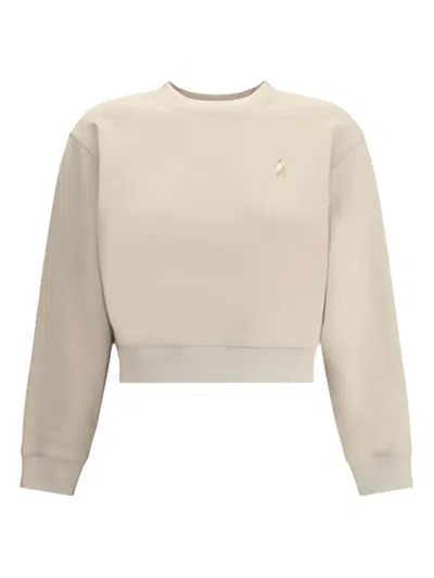 Maison Kitsuné Knitwear With Ribbed Cuffs And Crew Neck In Neutral