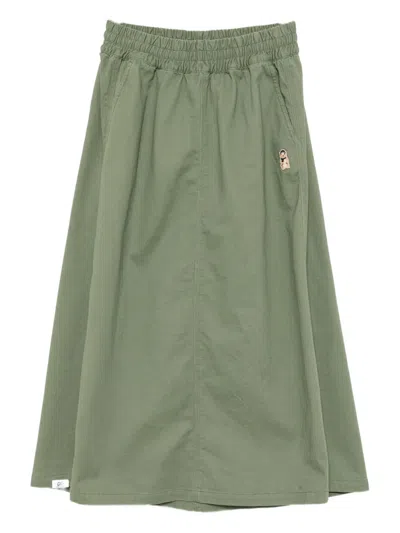 Chocoolate A-line Midi Skirt In Green