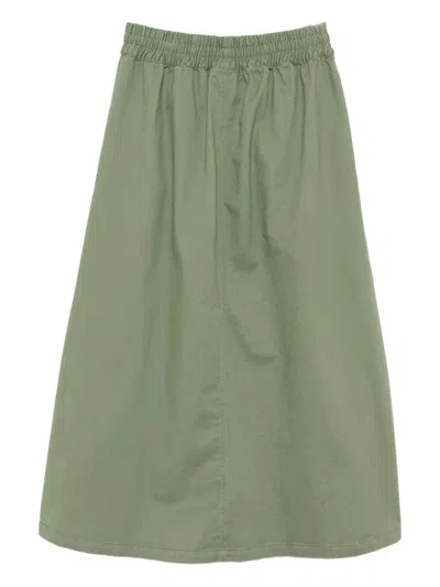 Chocoolate A-line Midi Skirt In Green