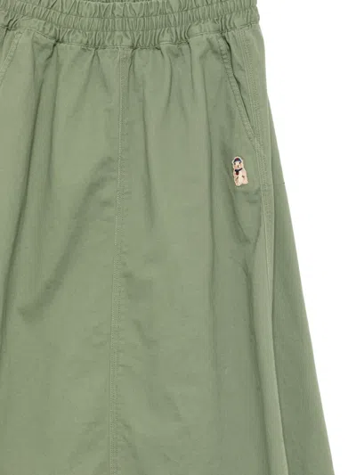Chocoolate A-line Midi Skirt In Green