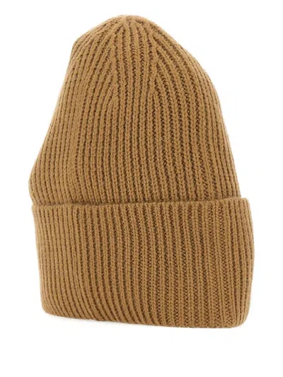 标贴罗纹套头帽