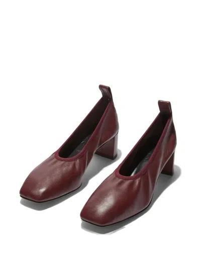 Aeyde Square Toe Leather Ballerina Shoes In Multi