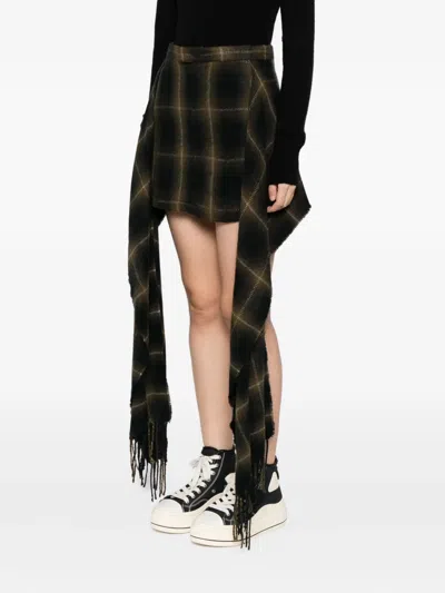 Miharayasuhiro Checked Skirt In Multi
