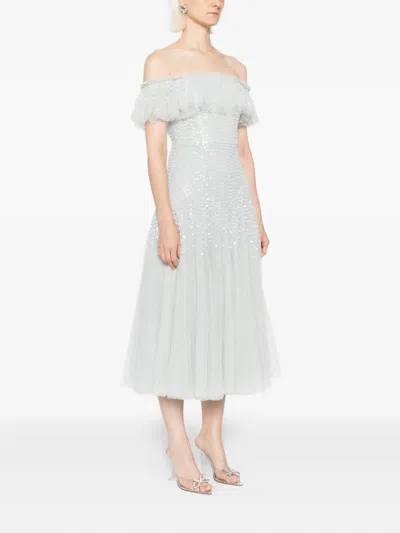 Needle & Thread Dappled Sequin-embellished Tulle Gown In Blue