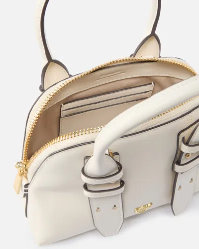 Pinko Leather Mini Escape Bag Bowling Bag In White