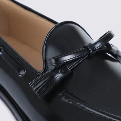 Valentino Bowshire Loafers In Black Glossy Calfskin In Black