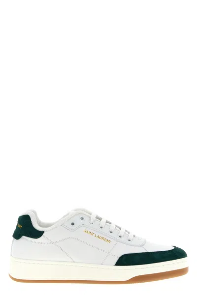 Saint Laurent Sl61 Leather Sneakers Signature Sole In White