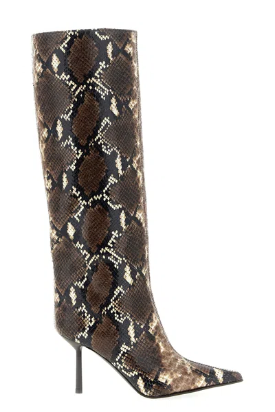Le Silla 'serpent' Knee High Stiletto Boots In Brown