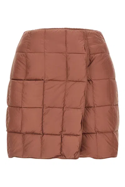 Ienki Ienki Platha Quilted-padded Mini Skirt In Brown