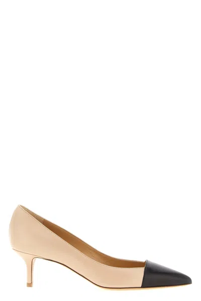 Francesco Russo 55mm Contrast-toe Pointed Pumps In Pink