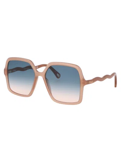 Chloé Eyewear Zelie Square Frame Sunglasses In Multi