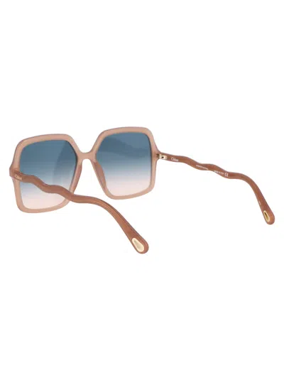 Chloé Eyewear Zelie Square Frame Sunglasses In Multi