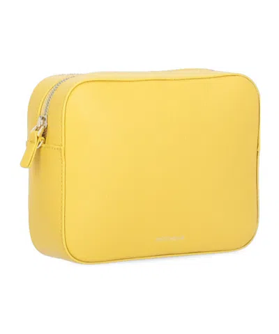 Coccinelle Tebe Logo Printed Small Shoulder Bag In Yellow