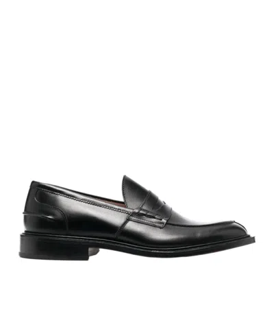 Tricker's Leather Loafers In Black