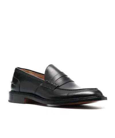 Tricker's Leather Loafers In Black