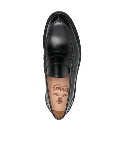 Tricker's Leather Loafers In Black