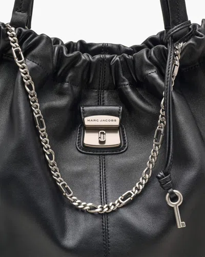 Marc Jacobs Cristina Tote With Chain Embellishments And Drawstring Closure In Black