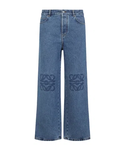 Loewe Anagram Baggy Jean In Blue