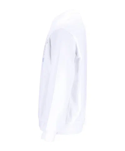 Casablanca Printed Crew Neck Sweatshirt In White