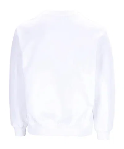 Casablanca Printed Crew Neck Sweatshirt In White